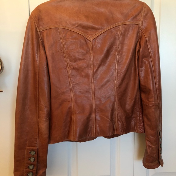 Light brown leather jacket - Picture 5 of 5
